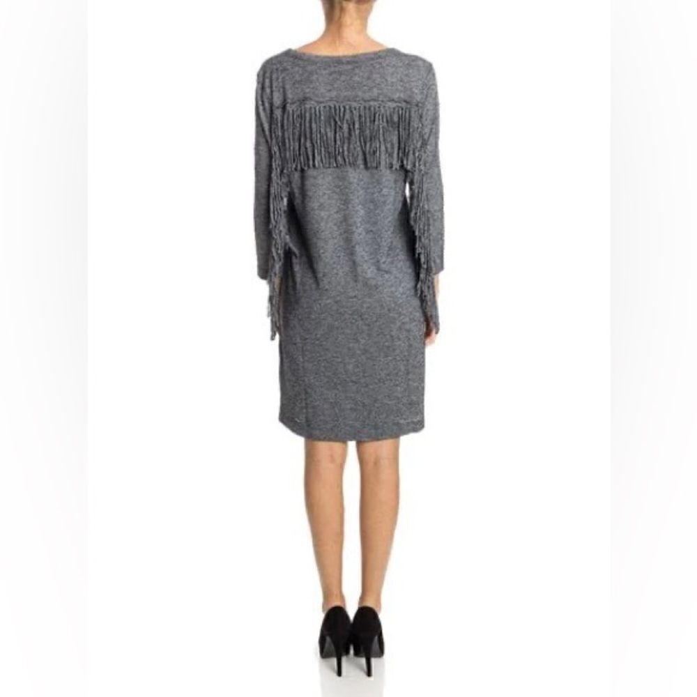 Zadig & Volitaire grey western winter fringe midi dress Sz S